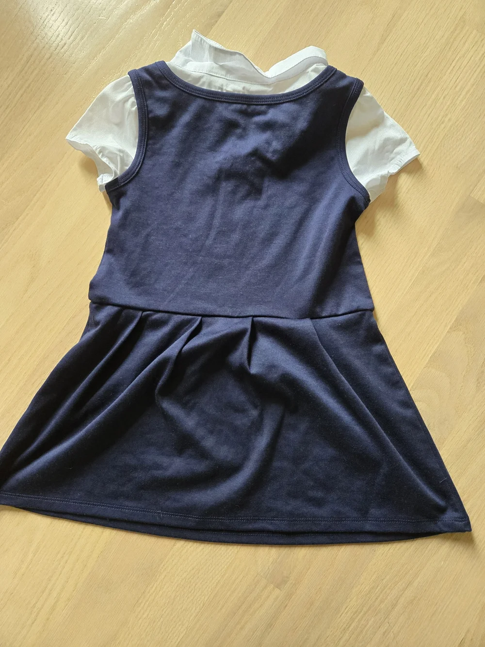 The Children's Place Navy Blue Dress with White Collar